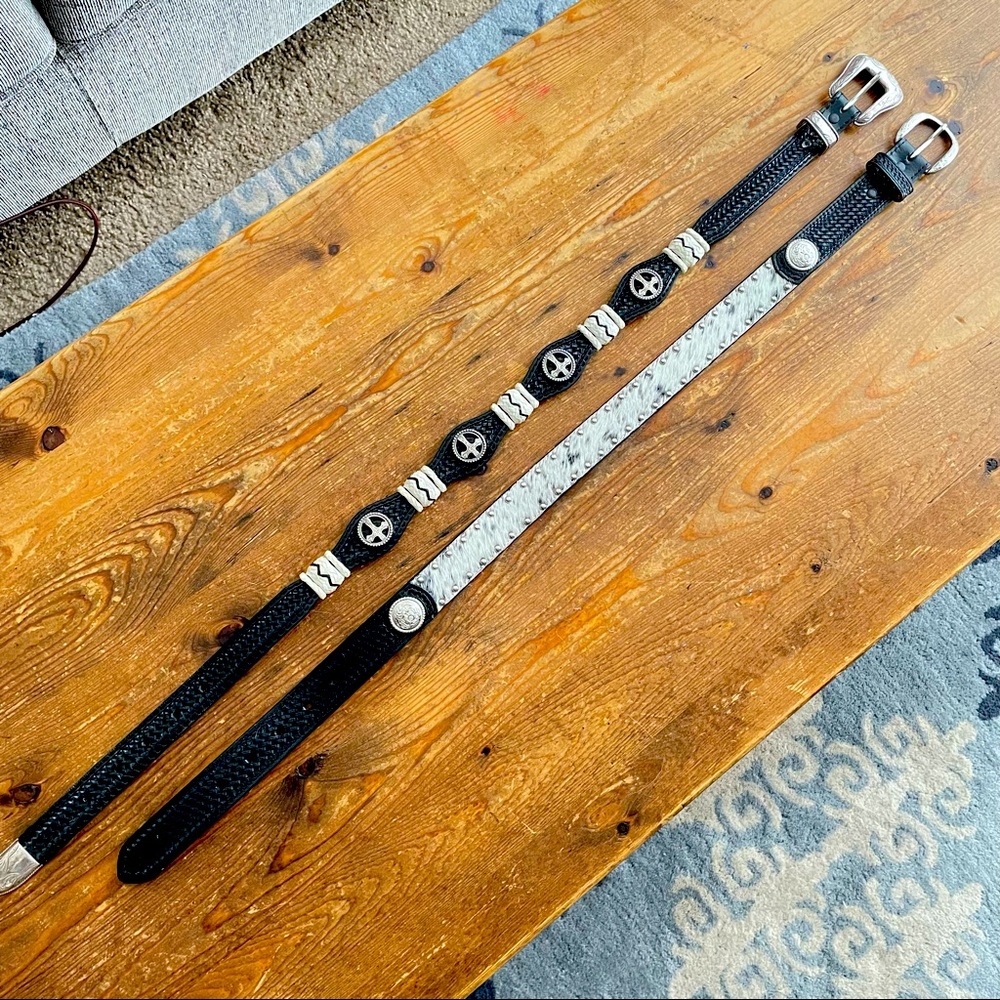 Two small western belts in excellent condition.
